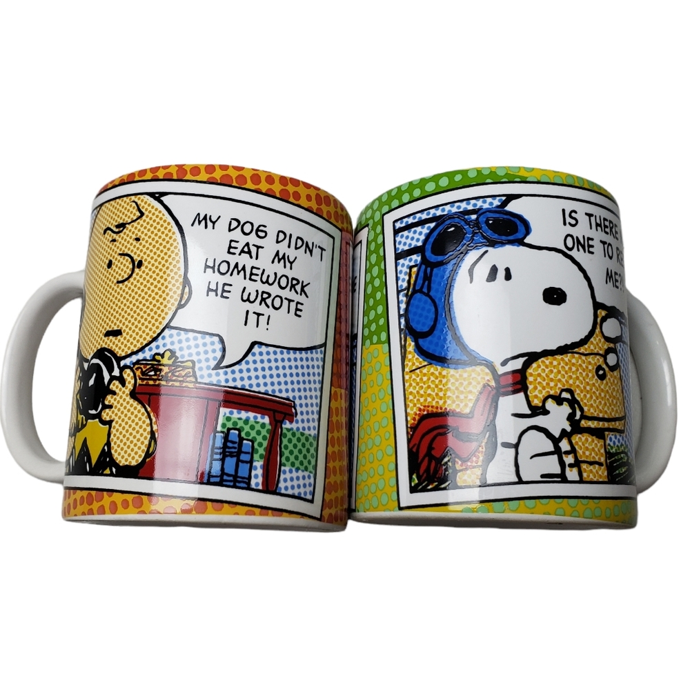 Peanuts Snoopy And Charlie Brown Gibson Mug Comic Book New